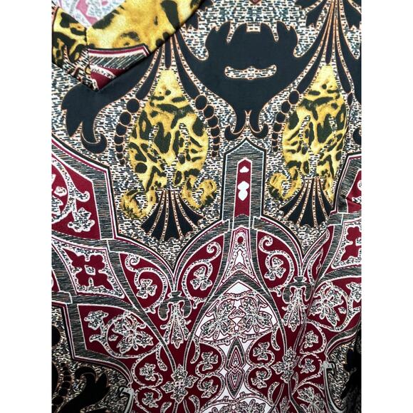 Orange Caramel Dress Womens large multi colored pullover V Neck Long sleeve - Picture 3 of 5
